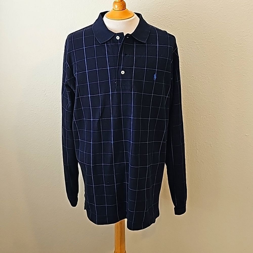 Polo Ralph Lauren Blue Checkered golf Men’s Size Large